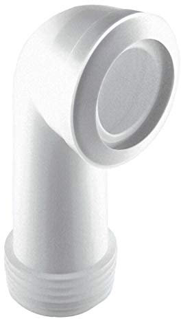 McAlpine MAC-8L 90 Degree Bend MACFIT WC Connector Long Length, White