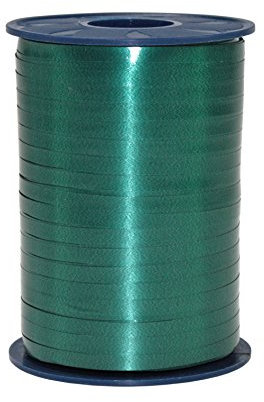 C.E. PATTBERG Geschenkband tannengrün, 500 Meter Ringelband 5 mm zum Basteln, Dekorieren & Verpacken von Geschenken zu jedem Anlass