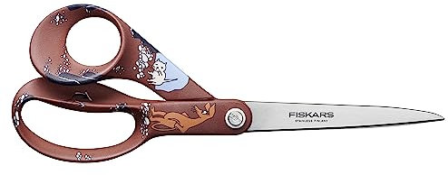 Fiskars X Moomin Allzweckschere mit Mumin-Design, Rechtshändig, Länge: 21 cm, Klingen aus rostfreiem Stahl, Schnüferl, 1003109