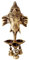 Two Moustaches Deepak Ganesha-Wandbehang mit Glocken, Messing, Gelb, 11,4 x 7,6 x 24,1 cm