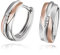 Goldmaid Damen-Creolen 925 Sterlingsilber rot vergoldet weiß Zirkonia