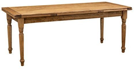 Biscottini Esstisch ausziehbar 200 x 90 x 80 cm | Küchentisch im Landhausstil | Esszimmertisch Holz