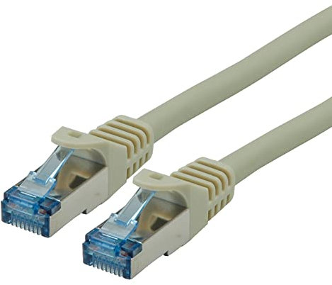 ROLINE Cordon LAN Cat 6A - Component Level - Câble réseau S/FTP Ethernet avec connecteur RJ45 - gris 5 m