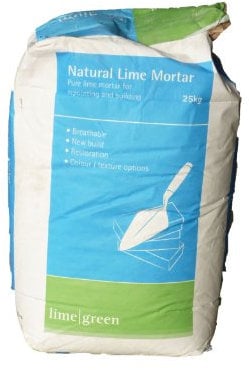 Lime Green Buff Coloured Natural Hydraulic Lime Mortar Nhl 3.5 (25Kg)