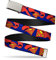 Buckle-Down Unisex, Erwachsene Web Belt 1.5 Grtel, Superman Schild mit Umhang, 4 cm Breit / 42 cm Hosen Größe