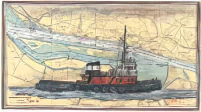 kunst für alle Kunstdruck/Poster: Ole West Teufelsbrück eben da - hochwertiger Druck, Bild, Kunstposter, 50x29 cm