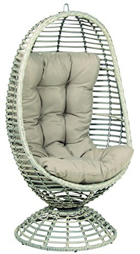 Acamp 57351 Drehsessel, Fiji, 84 x 58 x 155 cm, 0.02, anthrazite/brushed/taupe