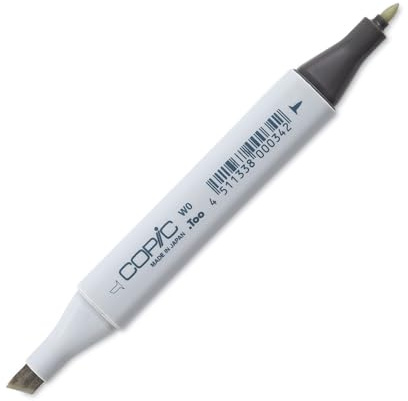 Copic Classic Coloured Marker Pen W-0 Warm Gray No.0, Art & Crafts, Colouring, Graphics, Highlighter, Design, Anime, Professional & Beginners, Art Supplies & Colouring Books