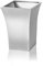 Primrose Zinc Galvanised Silver Flared Square Planter Pot 45cm x 30cm (17.7in x 11.8in)