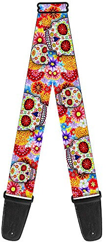 buckle-down, Sugar Skull Motiv, mehrfarbig, 5 cm breit, 50–54 cm