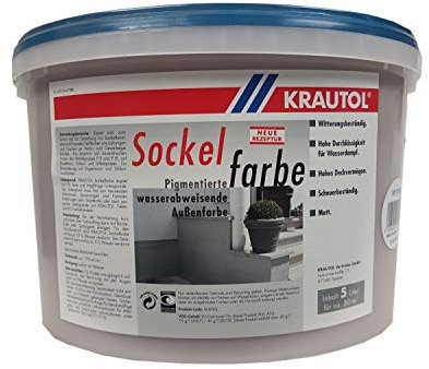 Krautol Sockel farbe Außenfarbe Farbwahl matt 5 L, Farbe:lehmbraun