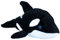 Wagner 6029 - Plüschtier Wal Orca - 45 cm Gross Killerwal Kuscheltier Fisch Stofftier Kuscheltier Plüsch Schwertwal