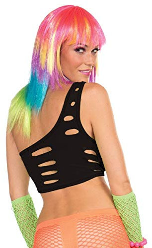 Generique - 80er 90er Disco Bandeau-Top schwarz - M / L