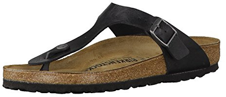 Birkenstock Gizeh Birko Flor Graceful, Tongs femme - Noir (Licorice (Réglisse)), 36 EU