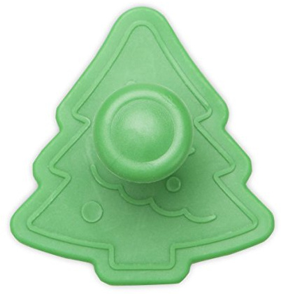 Städter Präge-Ausstecher mit Auswerfer Tannenbaum Circa 4, 5 cm Grün