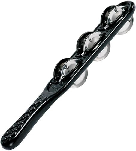 Meinl Percussion Headliner Jingle Stick - 2-reihiger Schellenstab - ABS Kunststoff / Stahl, Schwarz / Silber (HJS1BK)