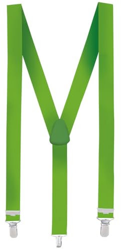 Boland - Hosenträger, verstellbar, elegant, 20er Jahre, Gatsby, Karneval, Halloween, Fasching, Mottoparty, Verkleidung, Theater, Accessoire, verde neon