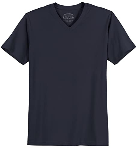 Redfield T-Shirt V-Ausschnitt dunkelblau Übergröße