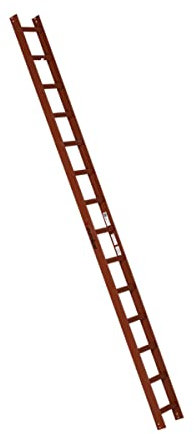 Euroline Alu-Dachauflegeleiter für Kaminkehrer rot 1x14-Sprossen-Länge 3,95 m 3220114