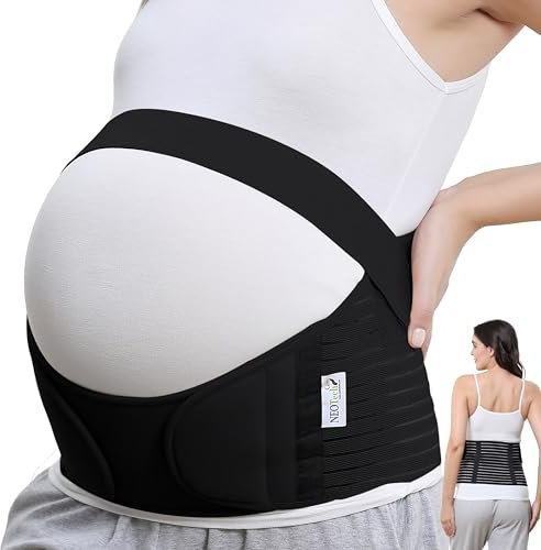 NEOtech Care Ceinture de grossesse de marque Support lombaire et soutien abdominal/abdomen, pour femme enceinte (Noire, Taille M)