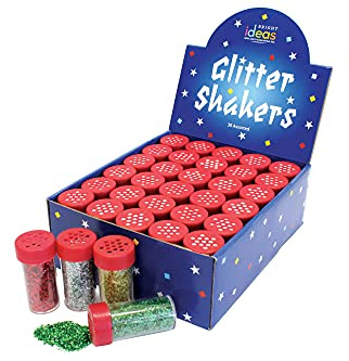 Bright Ideas Glitter Shakers Display Box 30 x 18g Assorted Glitter Colours