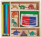 Melissa & Doug Dinosaurier Holzstempel Set - mit 8 Stempeln, 2 Stempelfarben und 5 Buntstiften, für kreative Beschäftigung, für Kinder ab 4 Jahren