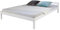Homestyle4u Holzbett 140x200 mit Lattenrost Weiß Massivholz Doppelbett Bettgestell Bettrahmen Bett Kiefer Holz