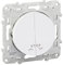 Schneider Electric - Odace, poussoir Blanc, 2 boutons + fonction stop pour volets-roulants - S520227