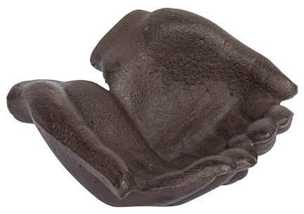 Creative Co-Op Cast Iron Hands Dish with Rust Finish