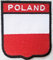b2see Polen Aufnäher Aufbügler Bügelbilder Sticker Applikation Iron on Patches für Jacken Jeans Stoff Kleidung Kleider Flaggen Fahnen zum aufbügeln Polen 7 x 6 cm