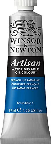 Winsor & Newton Huile Diluable à l’eau Artisan - Couleurs à l'huile Pour les Arts Plastiques - Sans Solvants, Se Diluer à l’eau, Tube de 37ML, Couleur Outremer Français