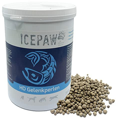 ICEPAW HD Gelenkperlen (700 g) I mit Ingwer und Teufelskralle I mehr Bewegungsfreude I Ergänzungsfuttermittel für Hunde