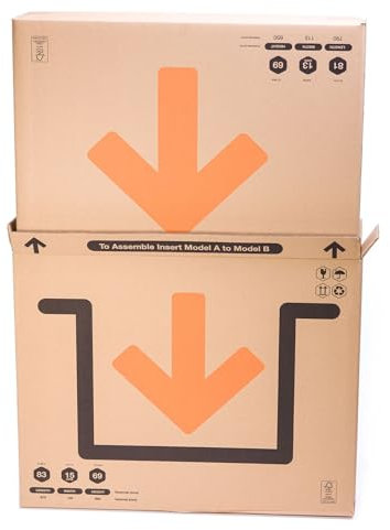 TELECAJAS | Caja Cuadros Grandes Telescópica y Robusta: Televisores Planos, TV | Hasta 55' pulgadas | Pack de 3 cajas