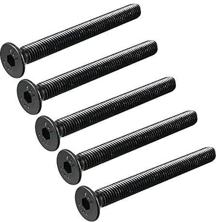 sourcing map 8 Stück M8x80mm 10.9 Kohlen Stahl Senkkopfschrauben Senkkopf Innensechskan Schraube