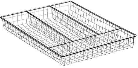 Premier Housewares Cutlery Tray - Chrome, Silver, H4 x W22 x D31cm