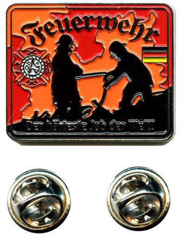 hegibaer Feuerwehr Retten Bergen Löschen Schützen Helden Badge Button Pin Anstecker 0645