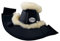 Kavalkade Neopren Hufglocken mit echtem Lammfell, Schwarz, S, 341031150200