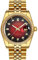 TEINTOP Sangdo Herren Uhren Automatische Armbanduhr Mechanisch Gold mit Edelstahlband(Vollgoldenes rotes Zifferblatt)