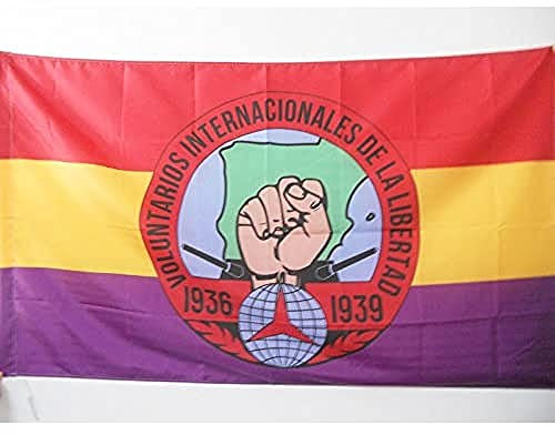 AZ FLAG Bandera de ESPAÑA Republicana Voluntarios Libertad 90x60cm para Palo - Bandera BRIGADES INTERNCIONALES Republica ESPAÑOLA 60 x 90 cm