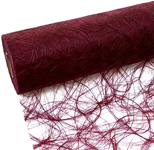 Sizoweb Tischläufer in unterschiedlichen Farben, 30 cm breit, 5 oder 20 m lang 20 m bordeaux 3580