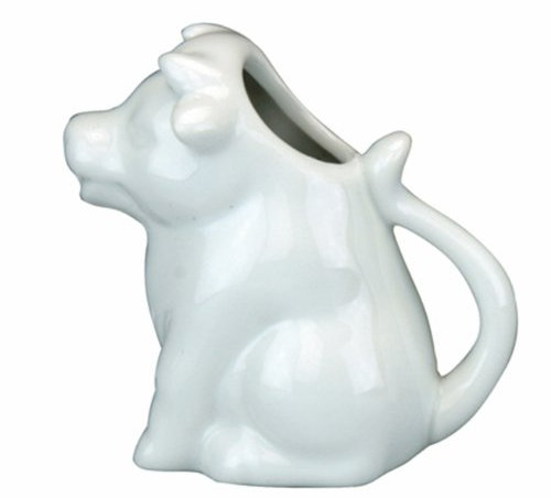 White Fine Porcelain Cow Shaped Cream Jug - 200ml