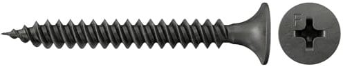 fischer Schnellbauschraube 3,5 x 55, Gipskartonschraube mit Trompetenkopf, Feingewinde, Nadelspitze und Antrieb Kreuzschlitz PH, für die Montage von Gipskartonplatten auf Metallprofilen, 1000 Stk