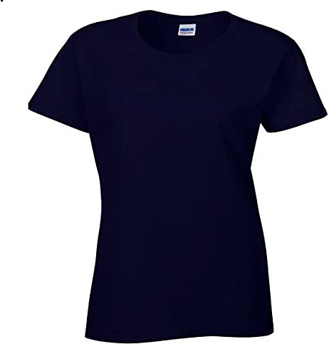 Gildan Ladies/Womens Heavy Cotton Missy Fit Short Sleeve T-Shirt (M) (Navy)