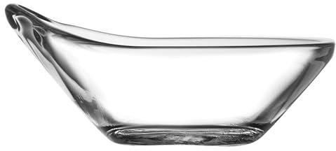 Pasabahce 1613805 Lot de 6 Coupelles ovales, Verre, Transparent - 9,7 x 8,8 x 4,2 cm