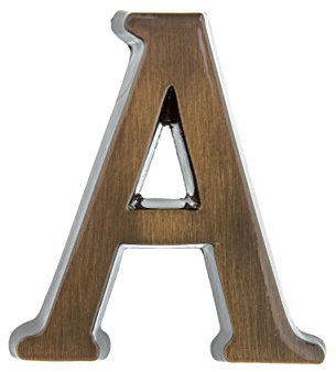 HUBER numero civico A in ottone 10 cm I numeri civici per casa e porta I numero civico 3D I targhette con numero civico in nobile ottone antico 3D design