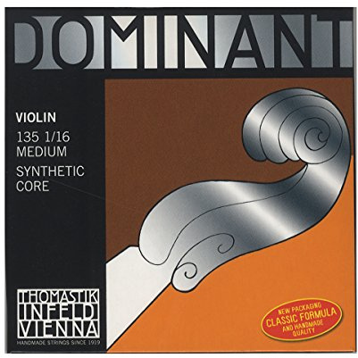 Thomastik-Infeld Dominant Violinsaiten Satz 1/16 (135 1/16-130 1/16, 131 1/16, 132 1/16, 133 1/16) – synthetischer Kern, mittlere Spannung