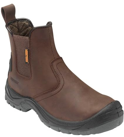 Contractor 804SM08 Size-8 Safety Dealer Boot - Brown