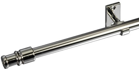 Liedeco Scheibenstange 'Florida' | 12 mm Cafehausstange chrom 085-135 cm ausziehbar