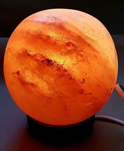 Artigianato Lampada di Sale Salgemma dell'Himalaya Palla di Fuoco con Certificato di Garanzia