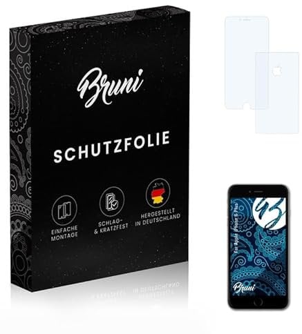 Bruni Schutzfolie kompatibel mit Apple iPhone 6 Plus Folie, glasklare Displayschutzfolie (2er Set)